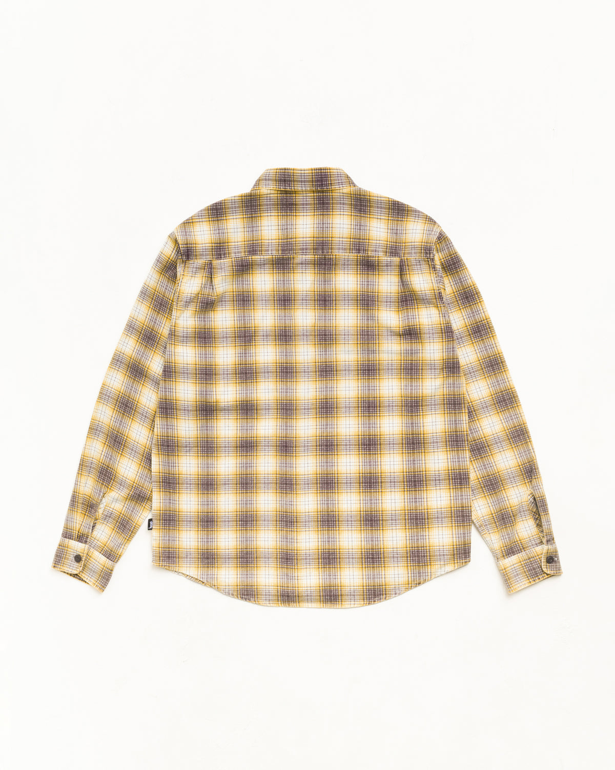 Dax Plaid Shirt Unisex Long Sleeve In Gold