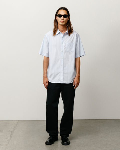 Standard Ss Shirt Unisex Short Sleeve In Blue Stripe