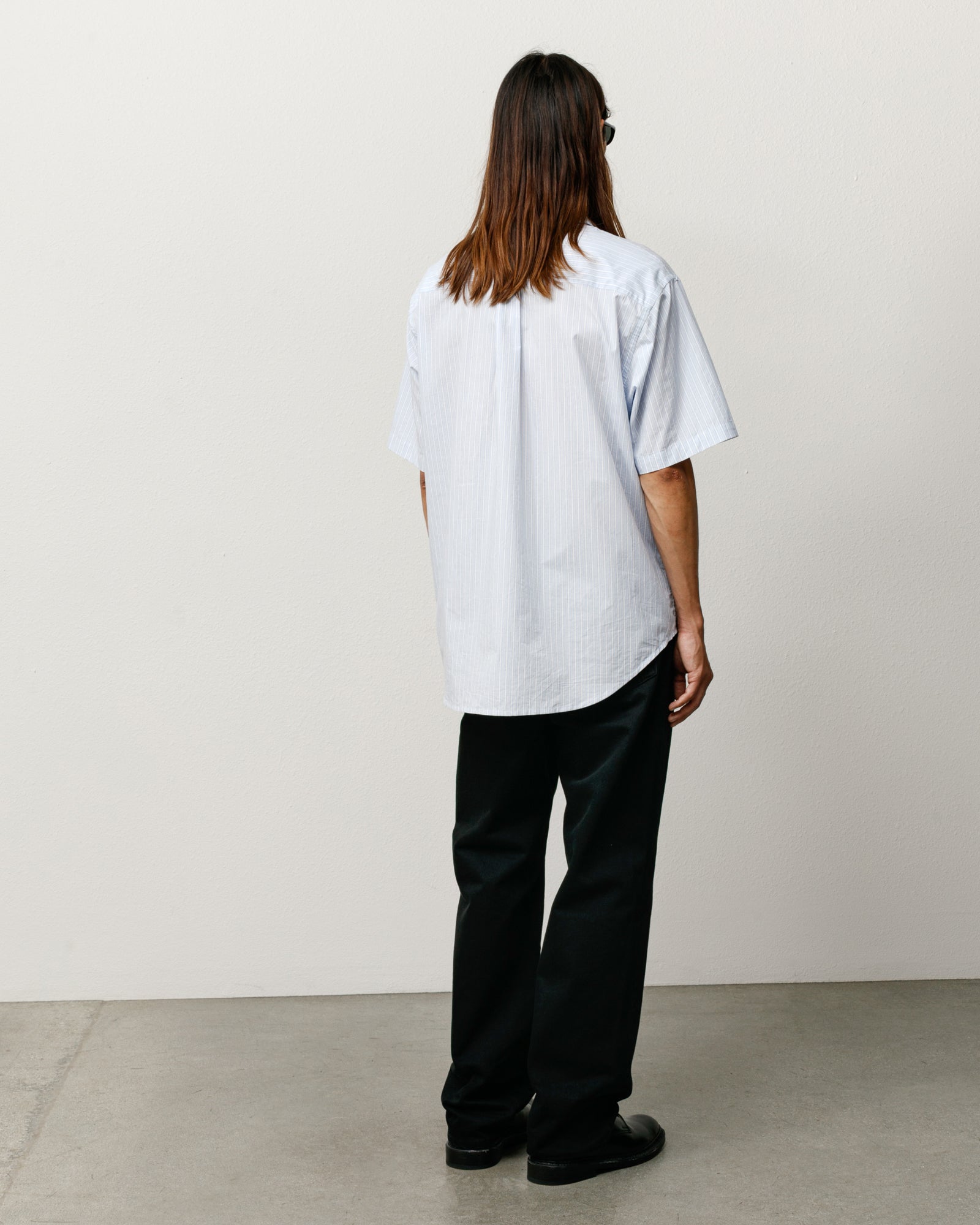 Standard Ss Shirt Unisex Short Sleeve In Blue Stripe