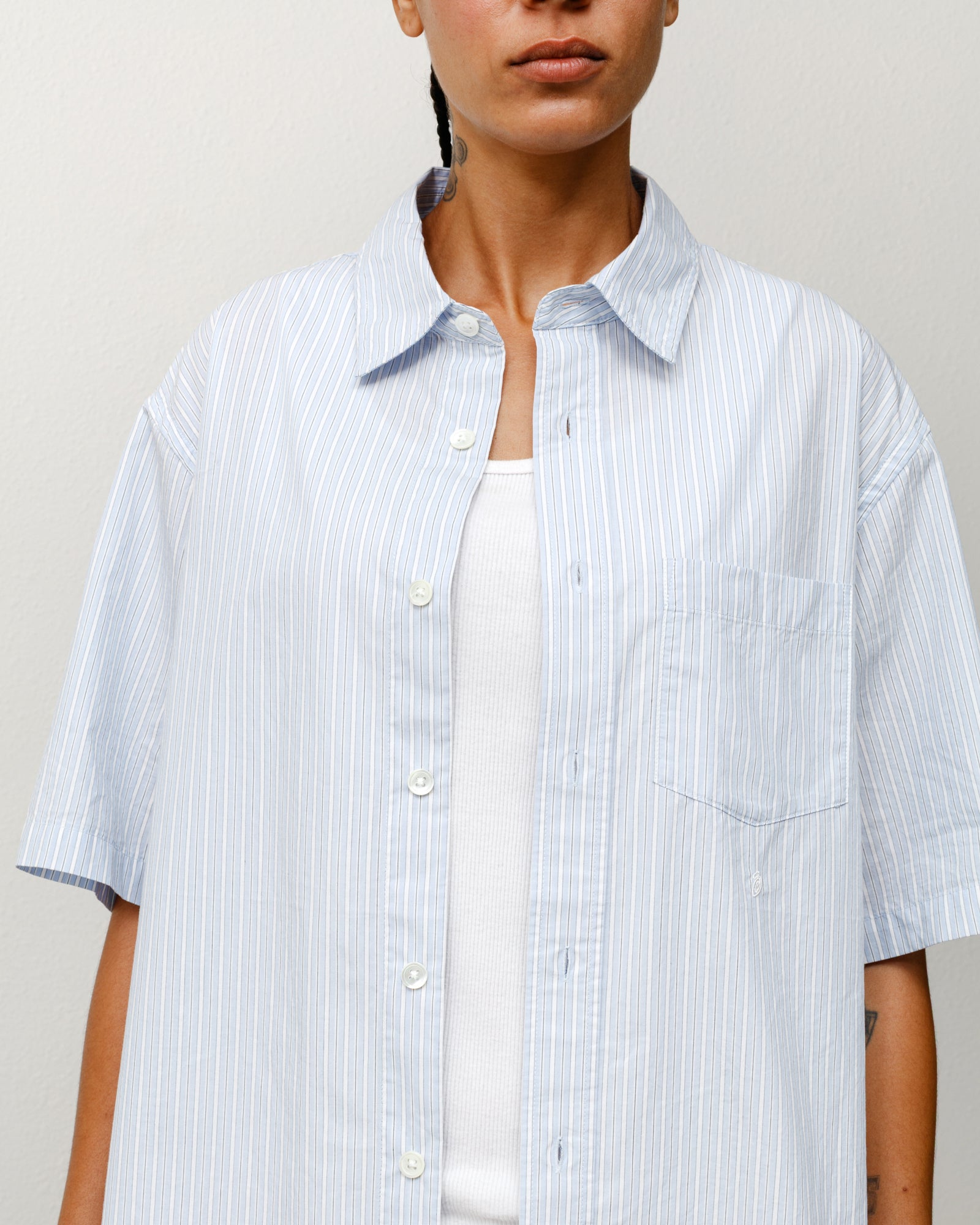 Standard Ss Shirt – Blue Stripe | Tops & Shirts | Stüssy Japan