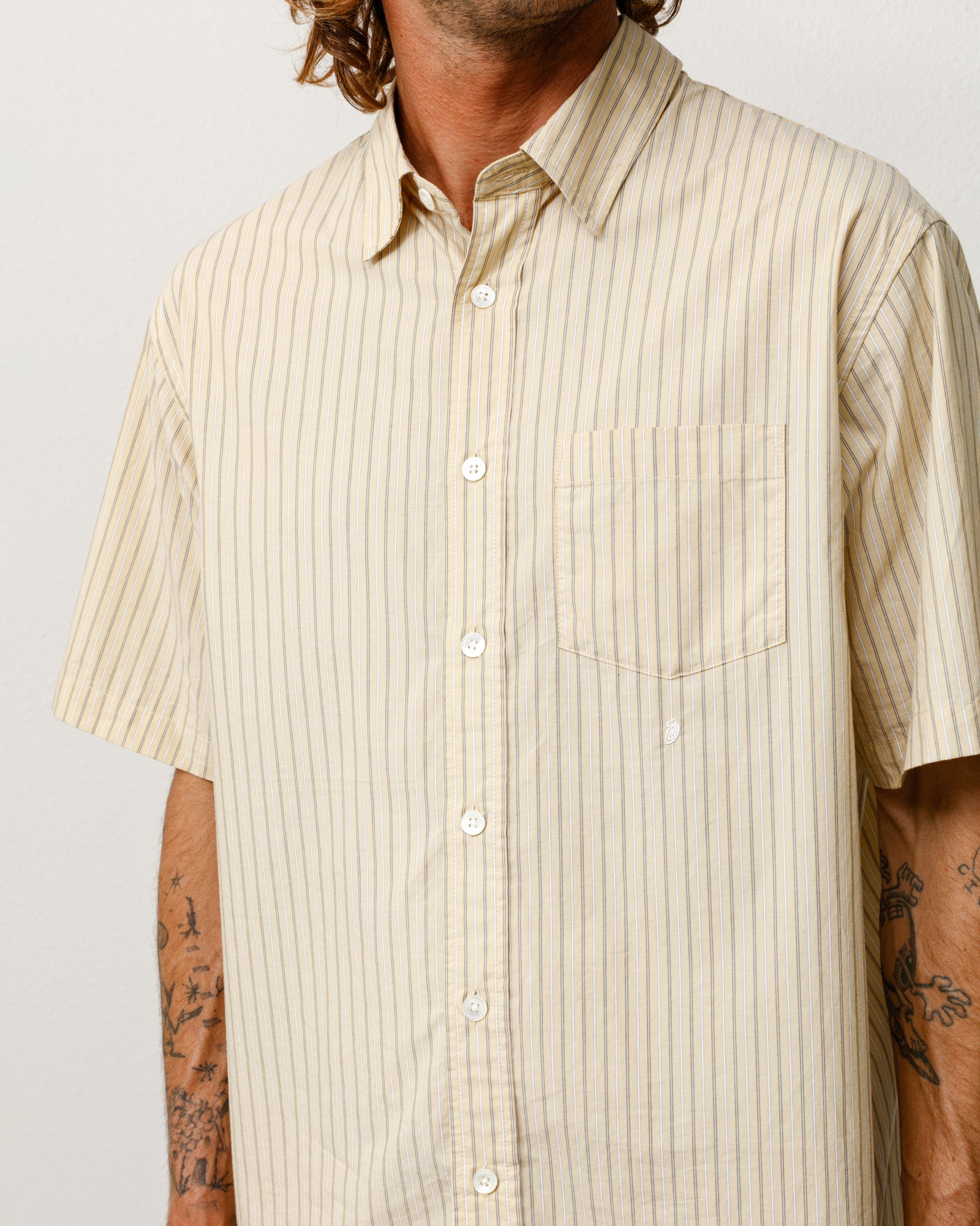 Standard Ss Shirt – Yellow Stripe | Tops & Shirts | Stüssy Japan