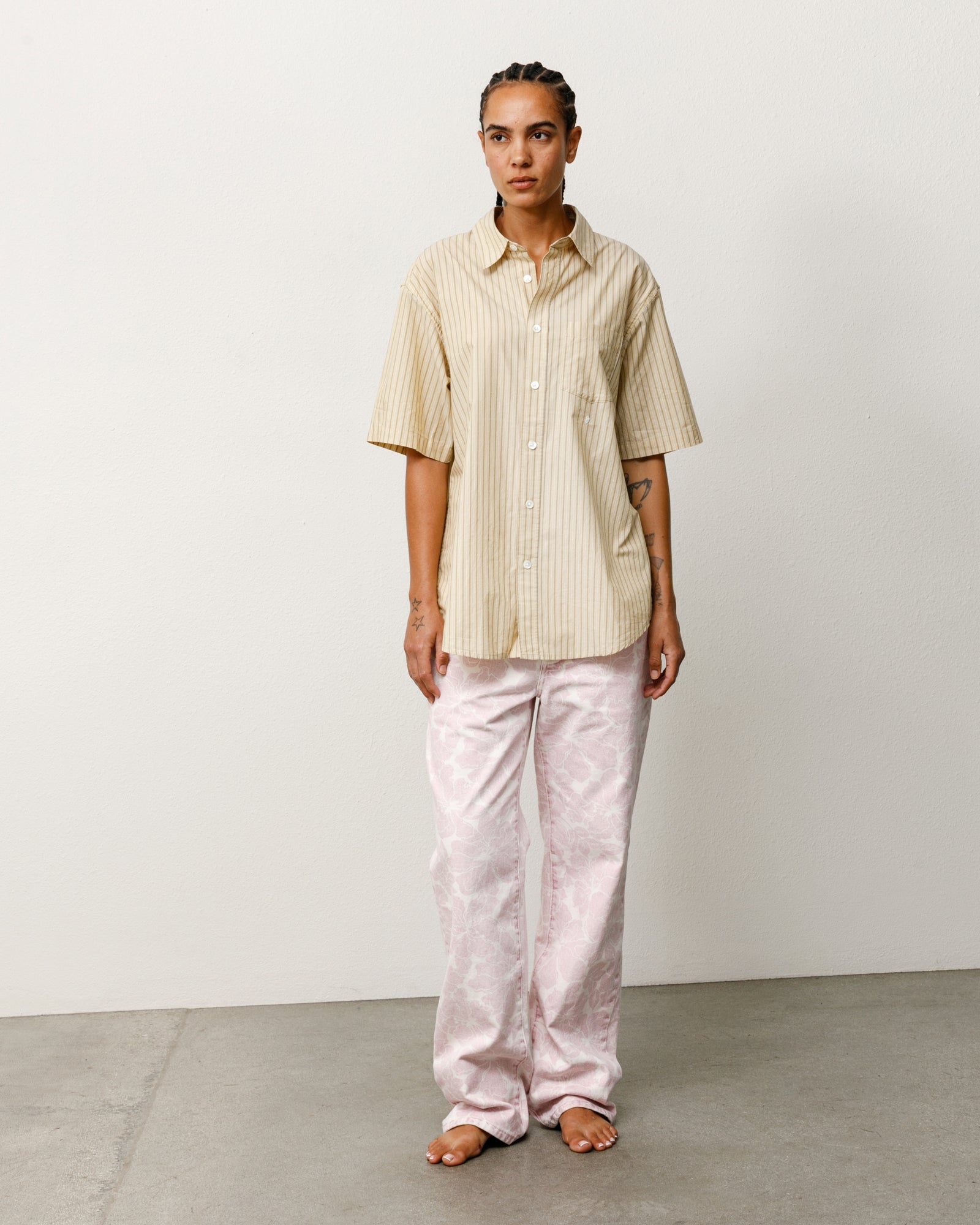 Standard Ss Shirt – Yellow Stripe | Tops & Shirts | Stüssy Japan