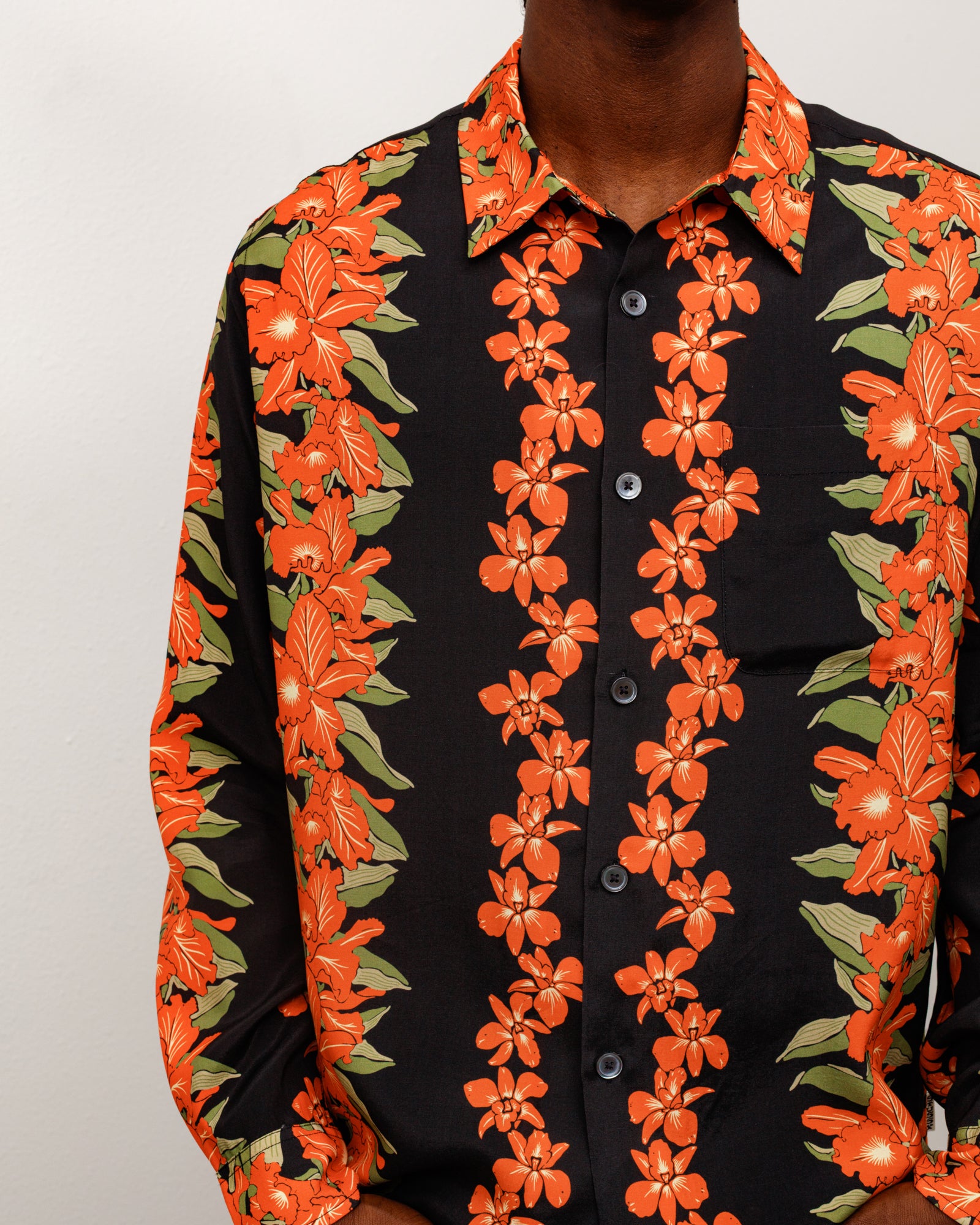Hawaiian Floral Shirt - Black | Tops & Shirts | Stüssy Japan