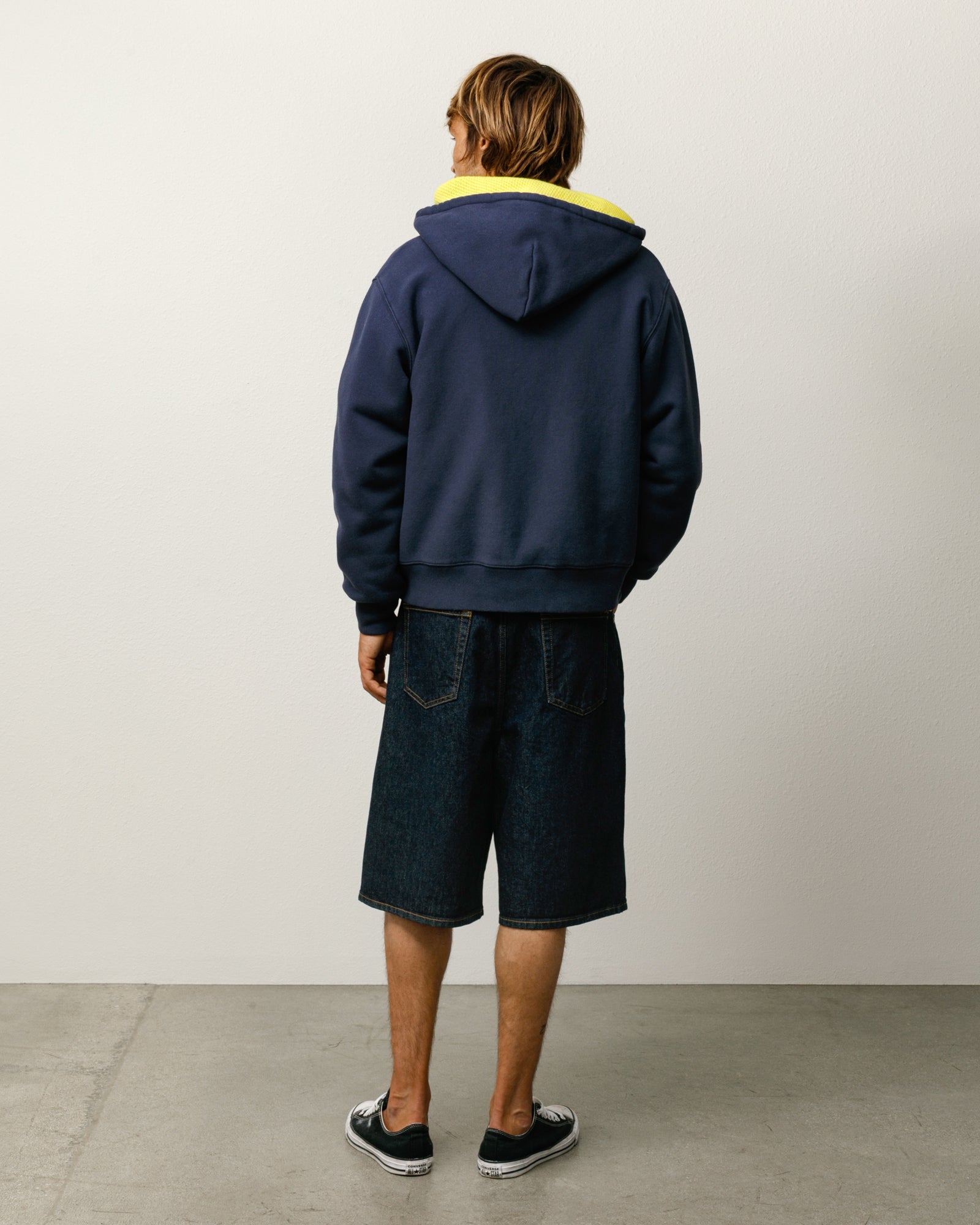 Big Ol Short Denim Mens Regular In Rinsed Indigo