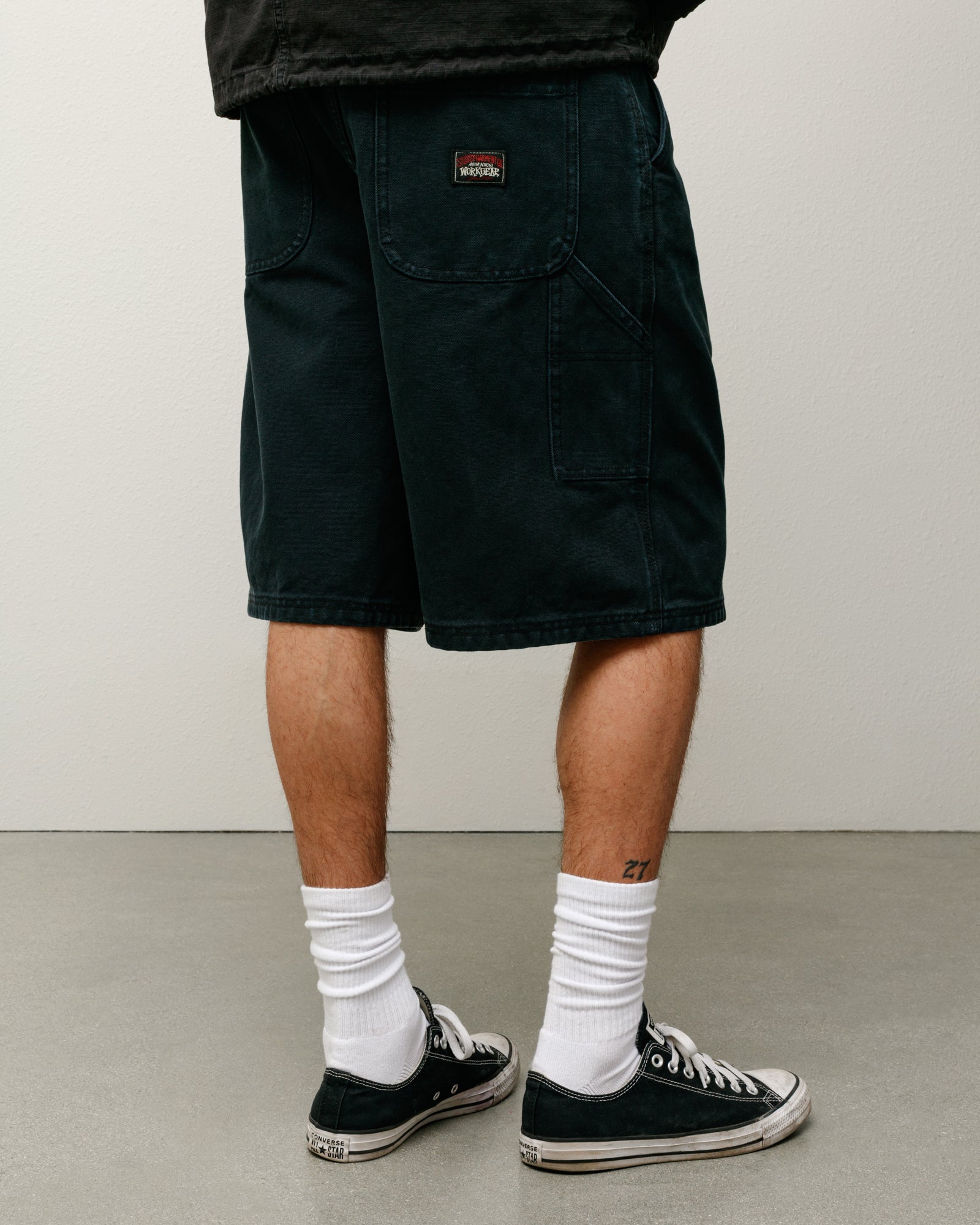 Washed Canvas Work Short – Black | Shorts | Stüssy Japan