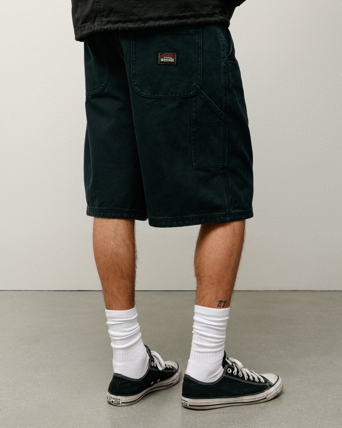Washed Canvas Work Short – Black | Shorts | Stüssy Japan