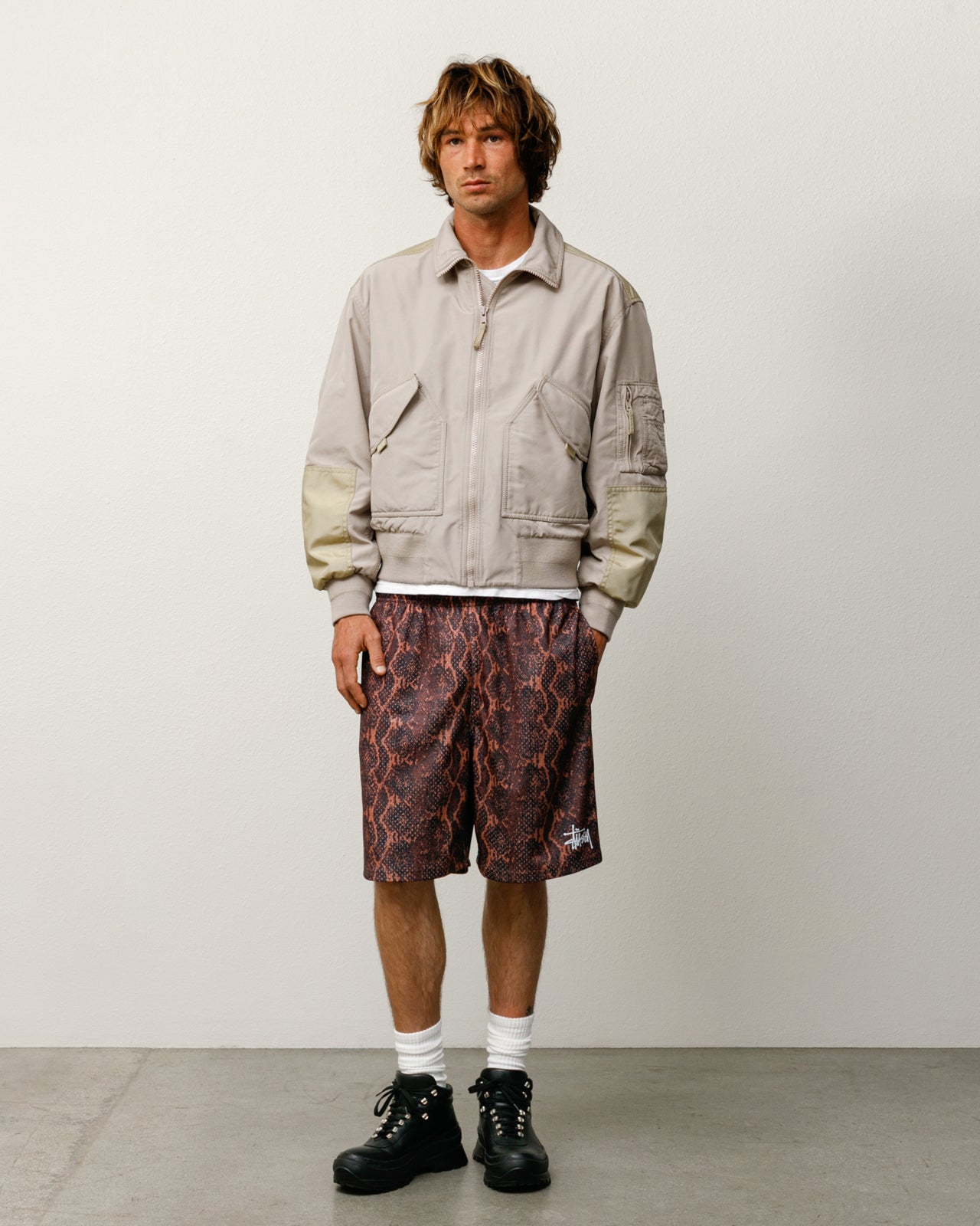 Mesh Short Basic Mens Regular In Snake