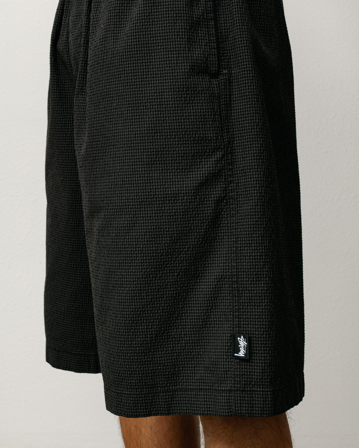 Baggy Seersucker Beach Short – Black | Shorts & Trunks | Stüssy Japan