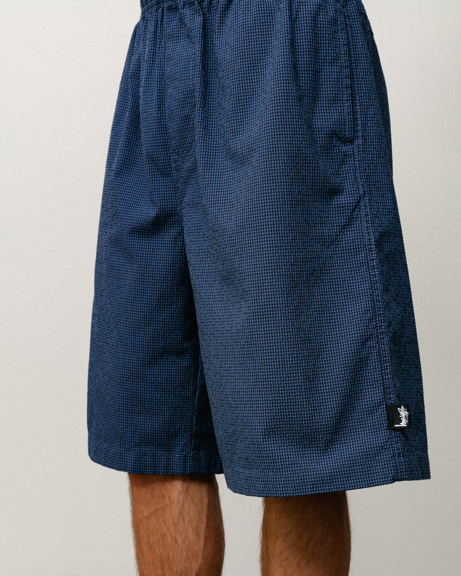 Baggy Seersucker Beach Short – Blue | Shorts & Trunks | Stüssy Japan