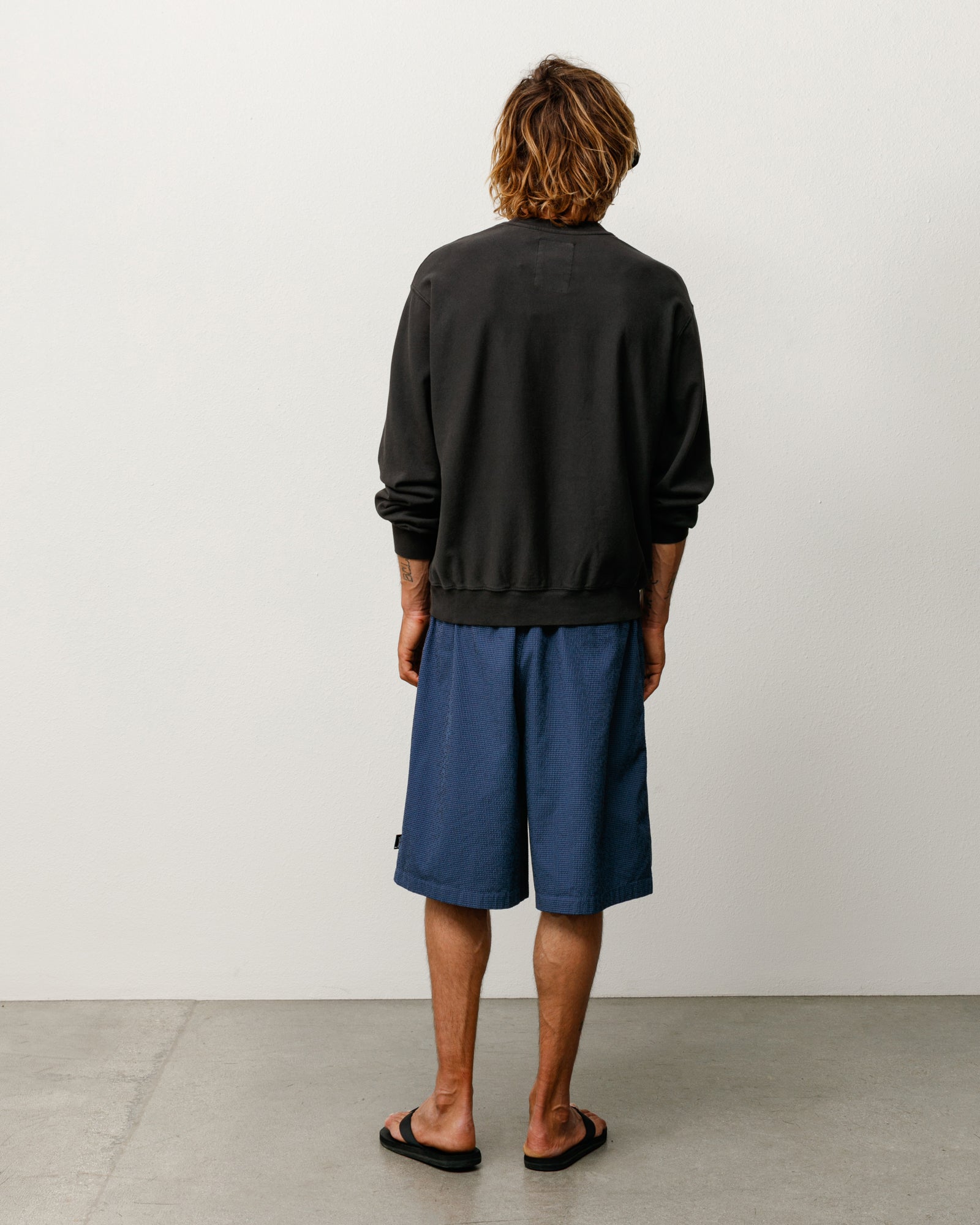 Baggy Seersucker Beach Short – Blue | Shorts & Trunks | Stüssy Japan