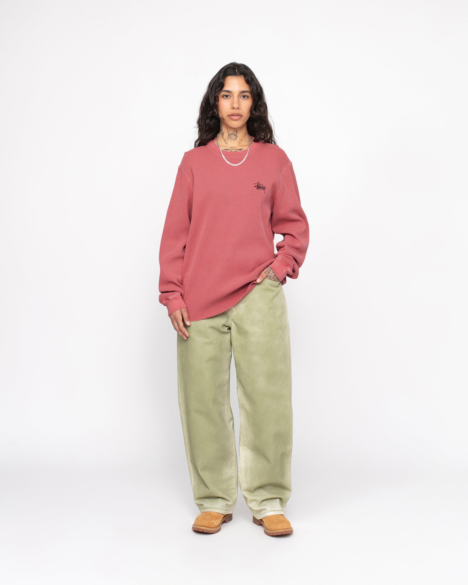 Stüssy Basic Stock Ls Thermal Berry Tops