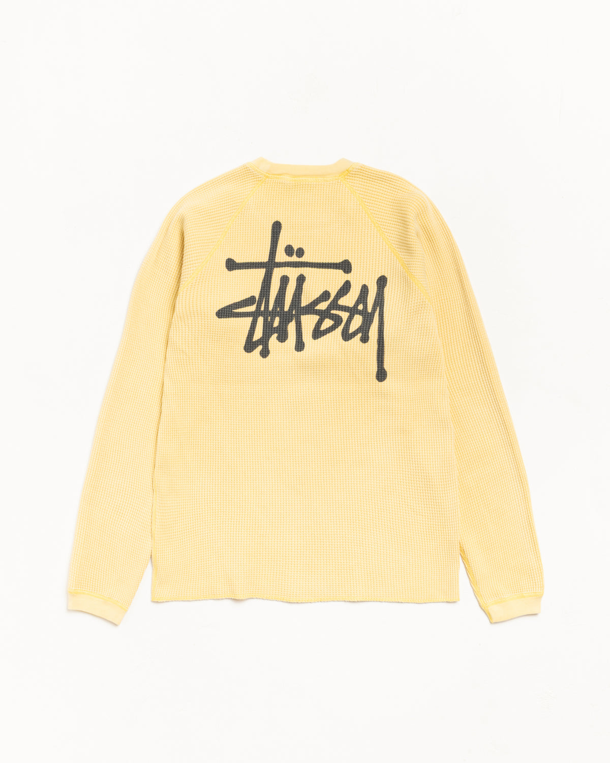 Basic Stüssy Thermal – Pale Yellow | Tops & Knits | Stüssy Japan