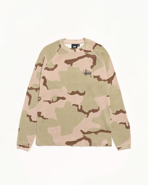Raglan Thermal Basic Stock Mens Long Sleeve In Sand Camo