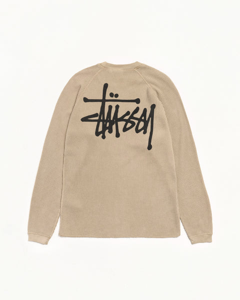 Raglan Thermal Basic Stock Mens Long Sleeve In Sand