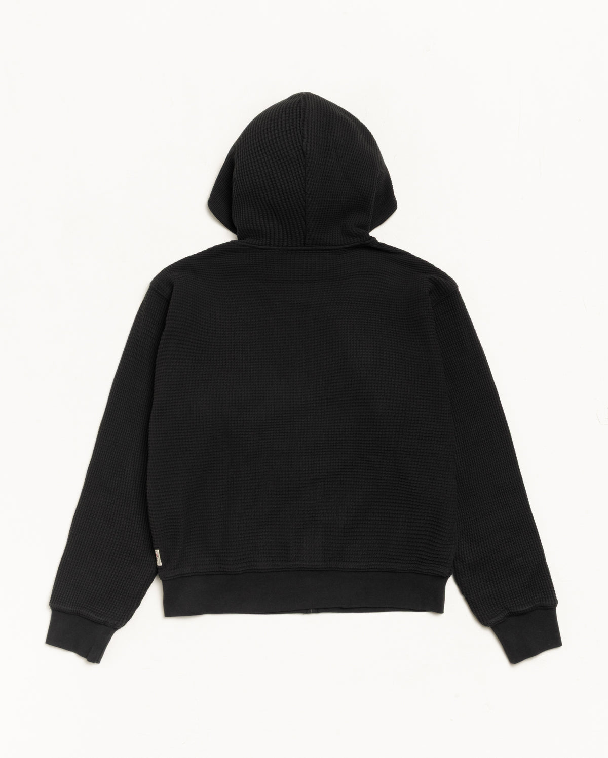 Double Layer Waffle Zip Hoodie – Black | Tops | Stüssy Japan