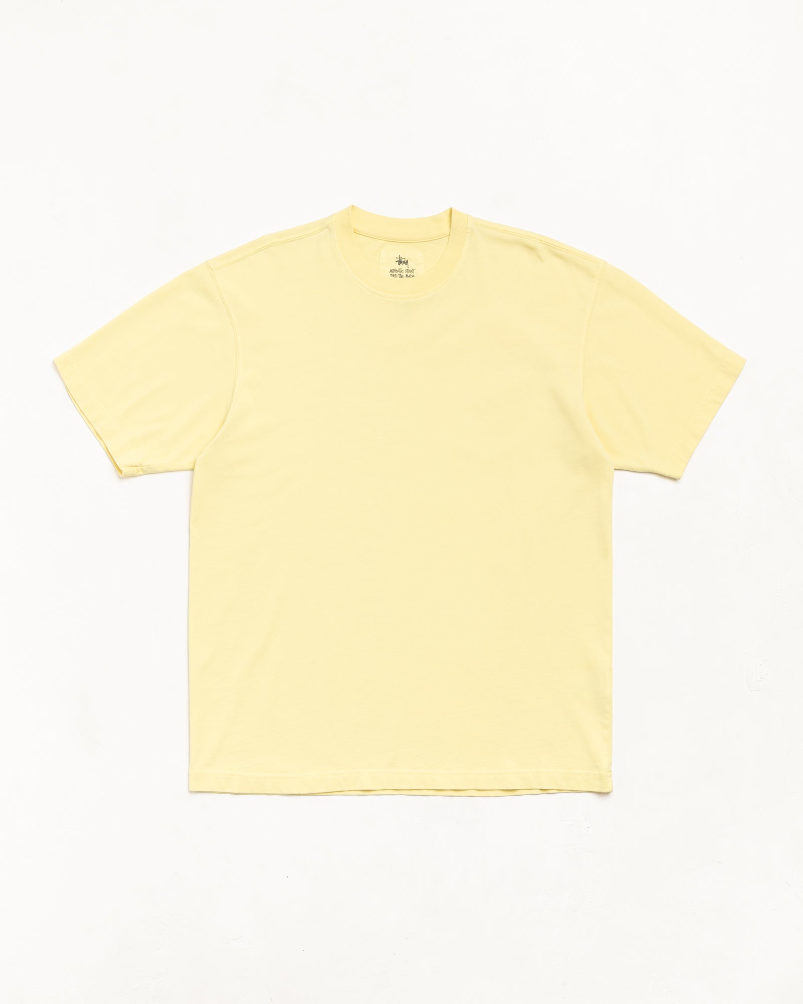 Dyed Ss Tee Mens Short Sleeve In Faded Yellow