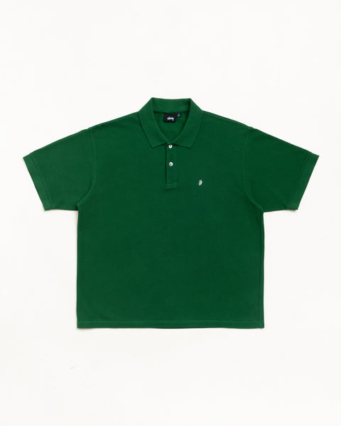Classic Pique Polo Unisex Short Sleeve In Pine