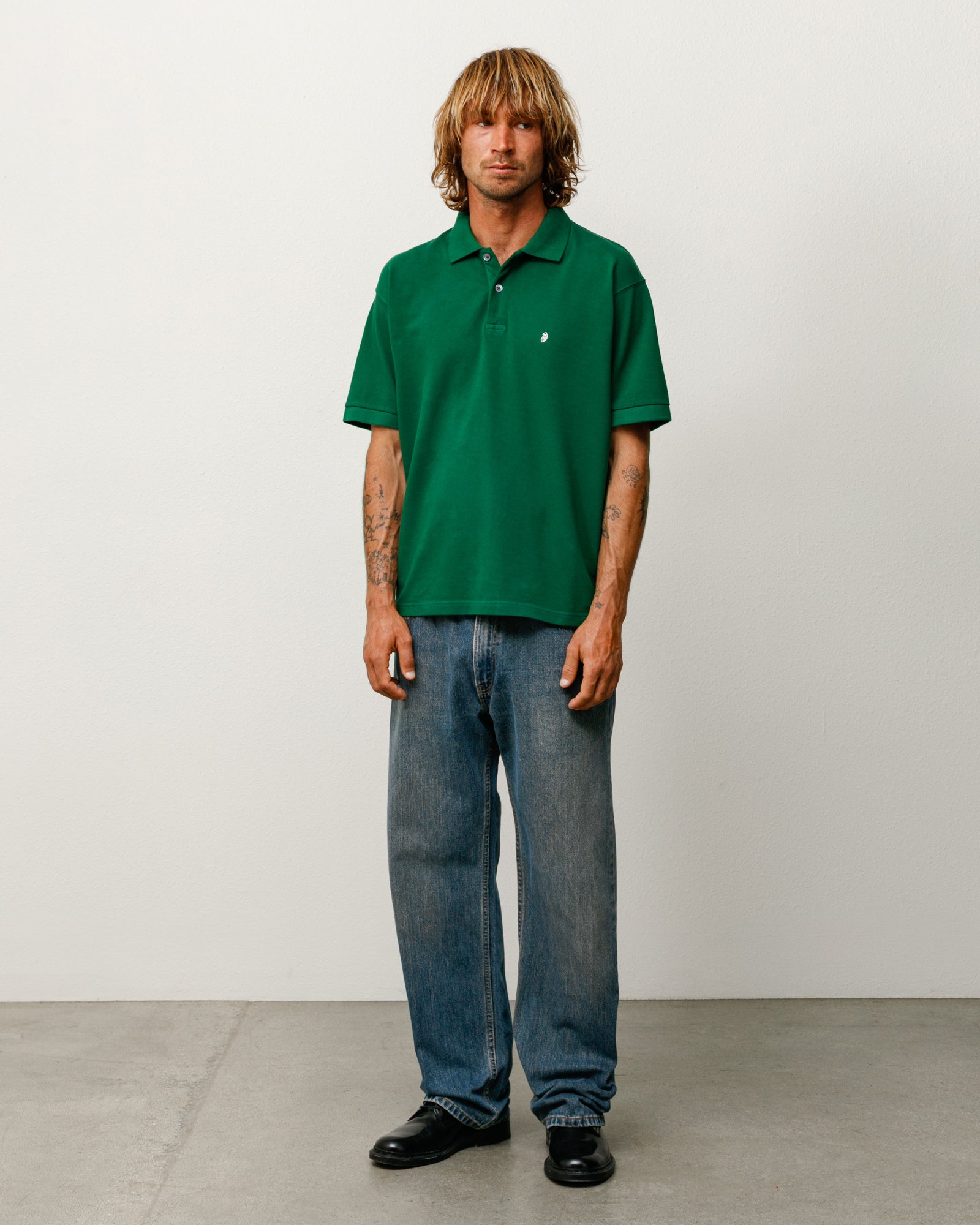 Classic Pique Polo - Pine | Tops & Knits | Stüssy Japan