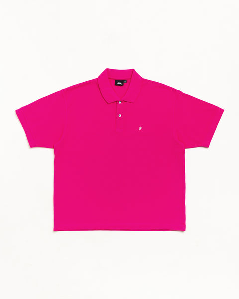Classic Pique Polo Unisex Short Sleeve In Pink