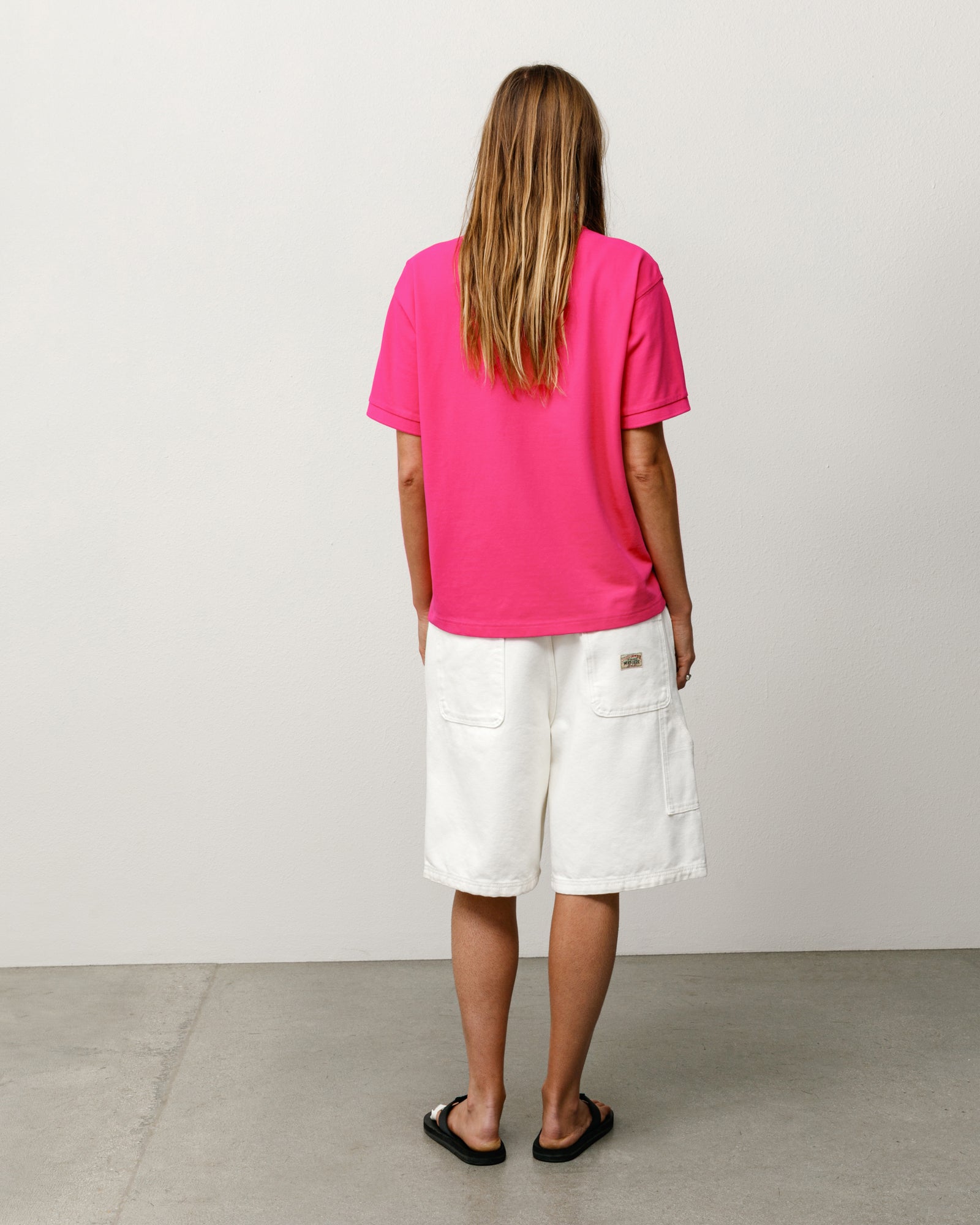Classic Pique Polo Unisex Short Sleeve In Pink