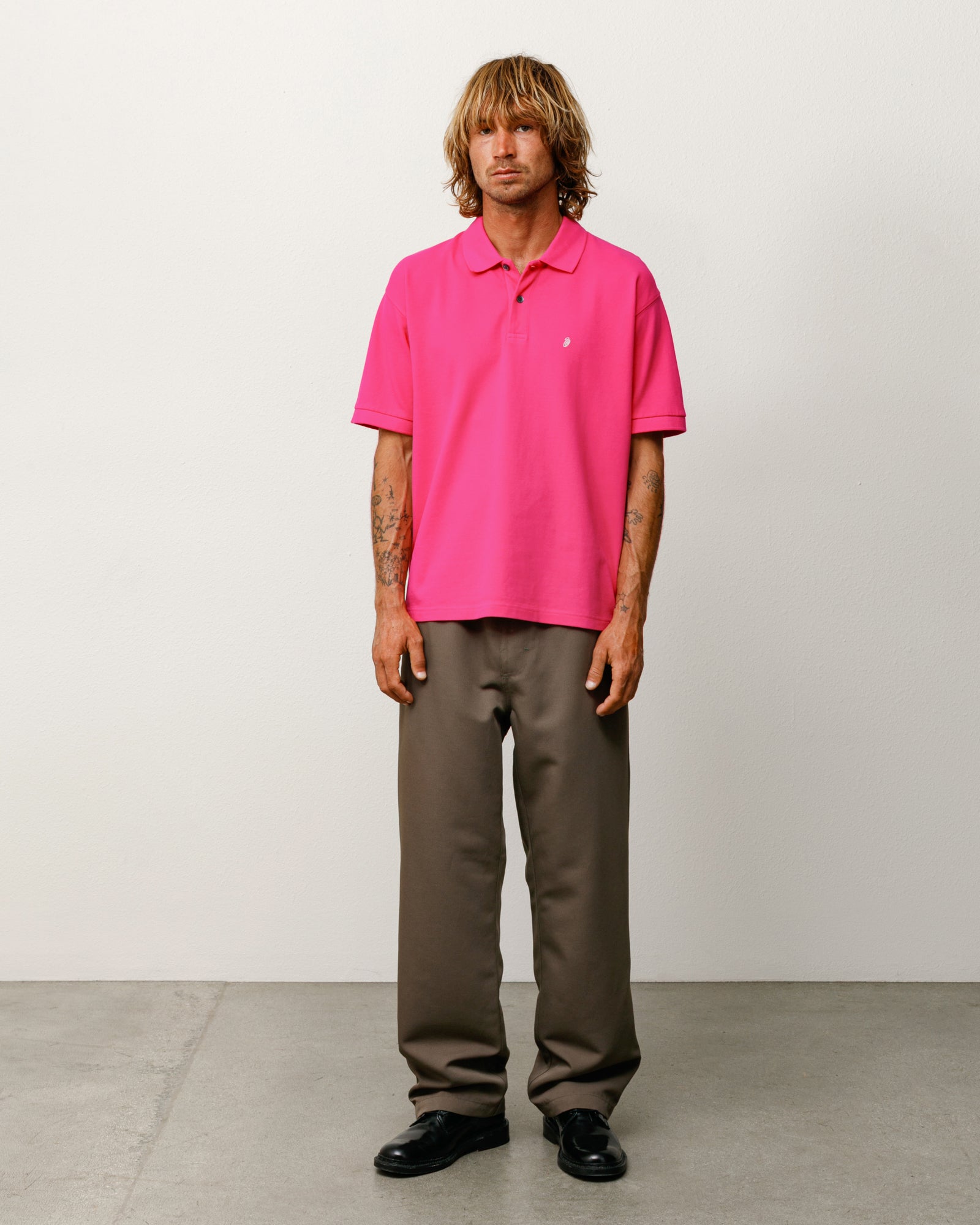 Classic Pique Polo Unisex Short Sleeve In Pink