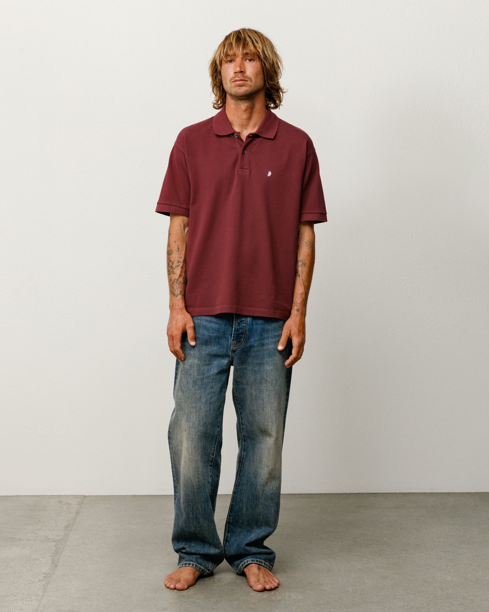 Classic Pique Polo - Plum | Tops & Knits | Stüssy Japan