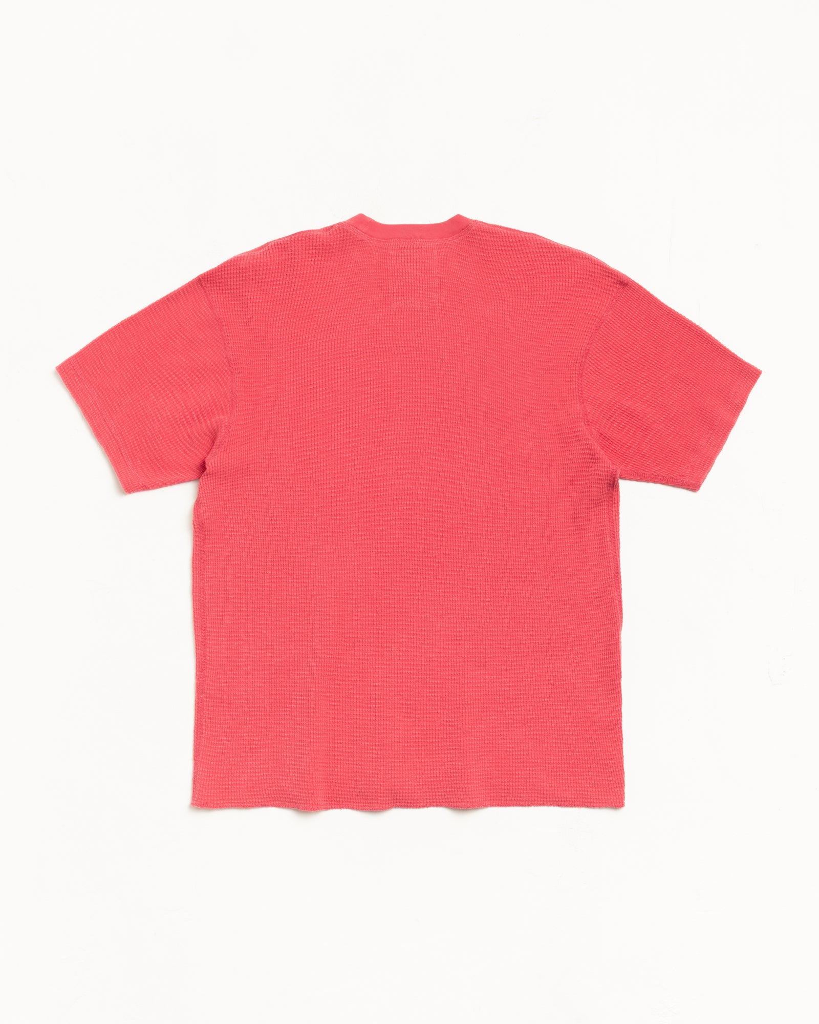 Dyed Ss Thermal Mens Short Sleeve In Washed Red
