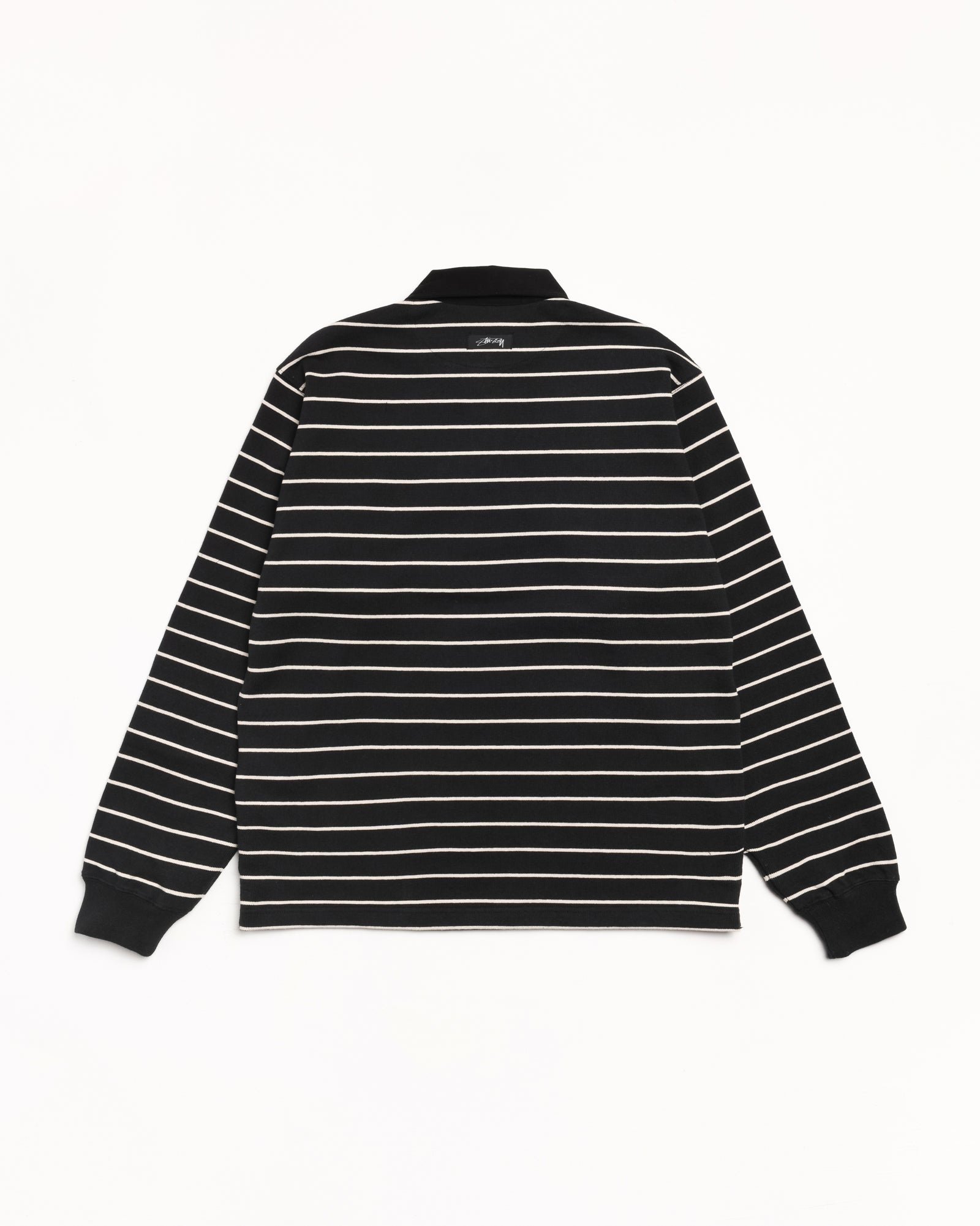Pin Striped Rugby Mens Long Sleeve In Black