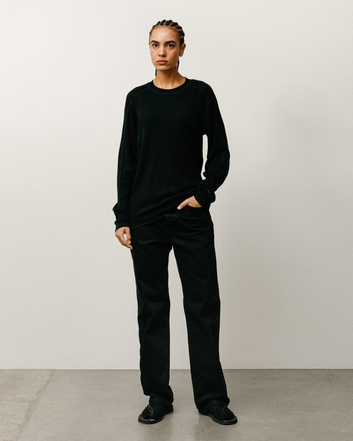 Wool LS Thermal – Black | Tops & Knits | Stüssy Japan