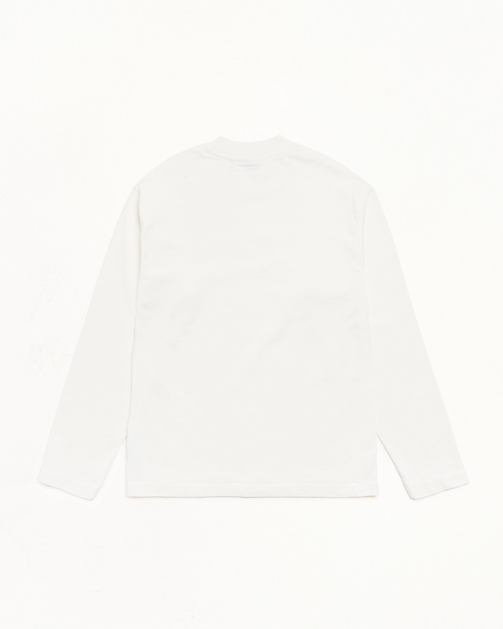 Dyed LS Mock Neck Tee – White | Tees | Stüssy Japan