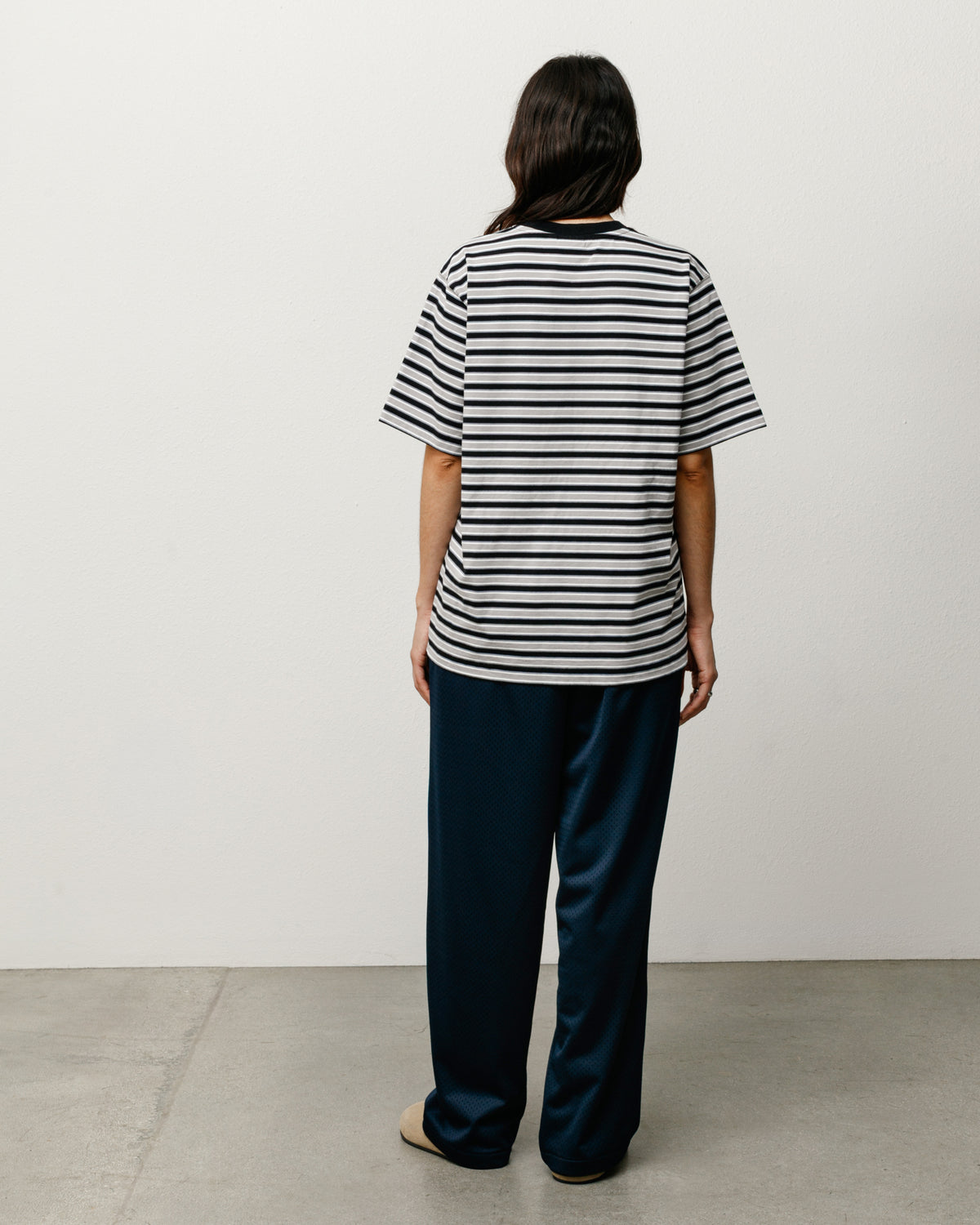 Beach Stripe Tee – Black | Tops & Knits | Stüssy Japan