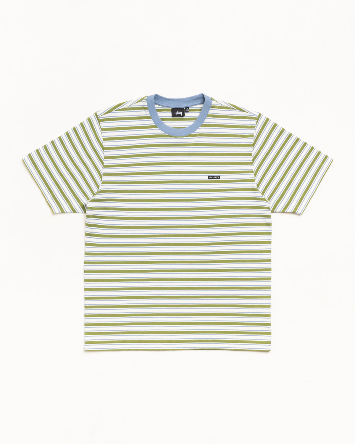 Beach Stripe Tee – Moss | Tops & Knits | Stüssy Japan