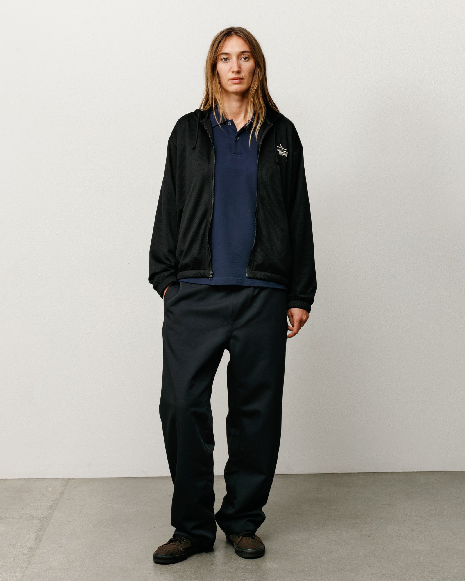 Athletic Mesh Zip Hoodie – Black | Tops & Knits | Stüssy Japan