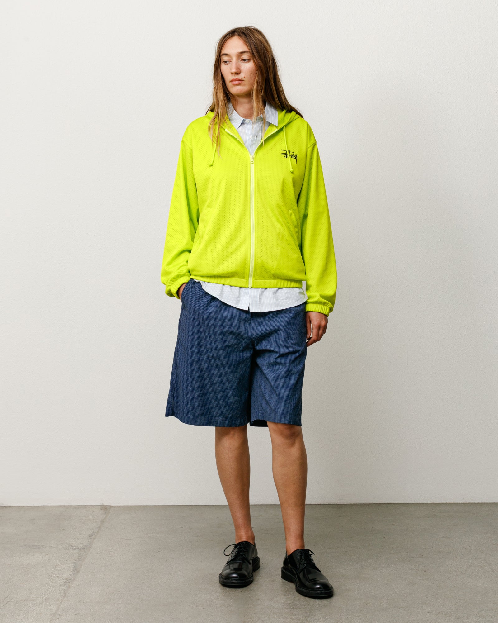 Athletic Mesh Zip Hoodie – Safety Green | Tops & Knits | Stüssy Japan