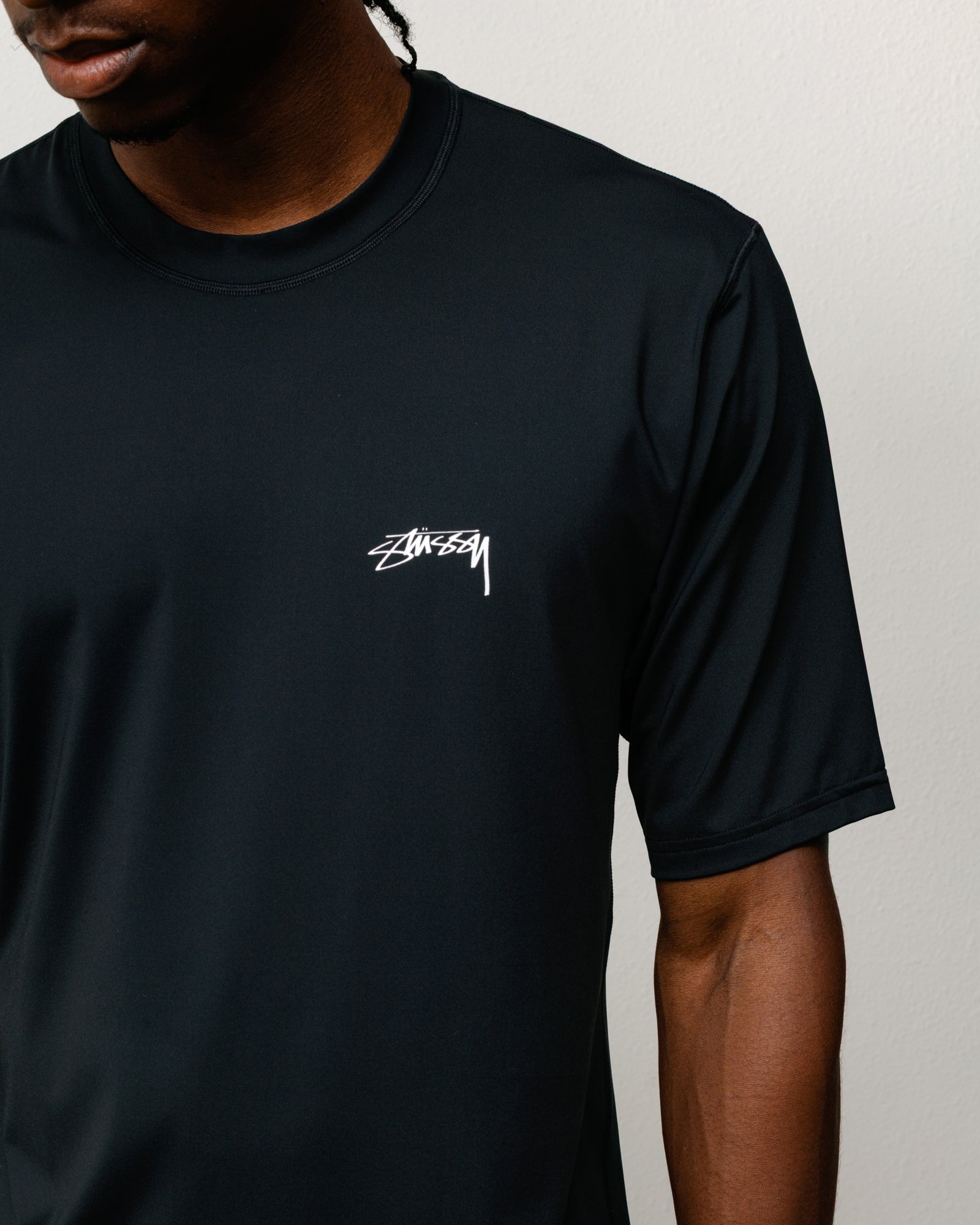 S/sl Rash Guard Unisex Short Sleeve In Black