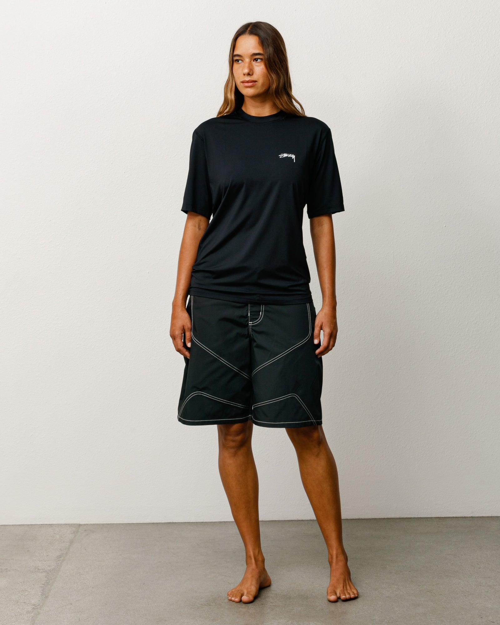 Ss Rash Guard – Black | Tops & Shirts | Stüssy Japan