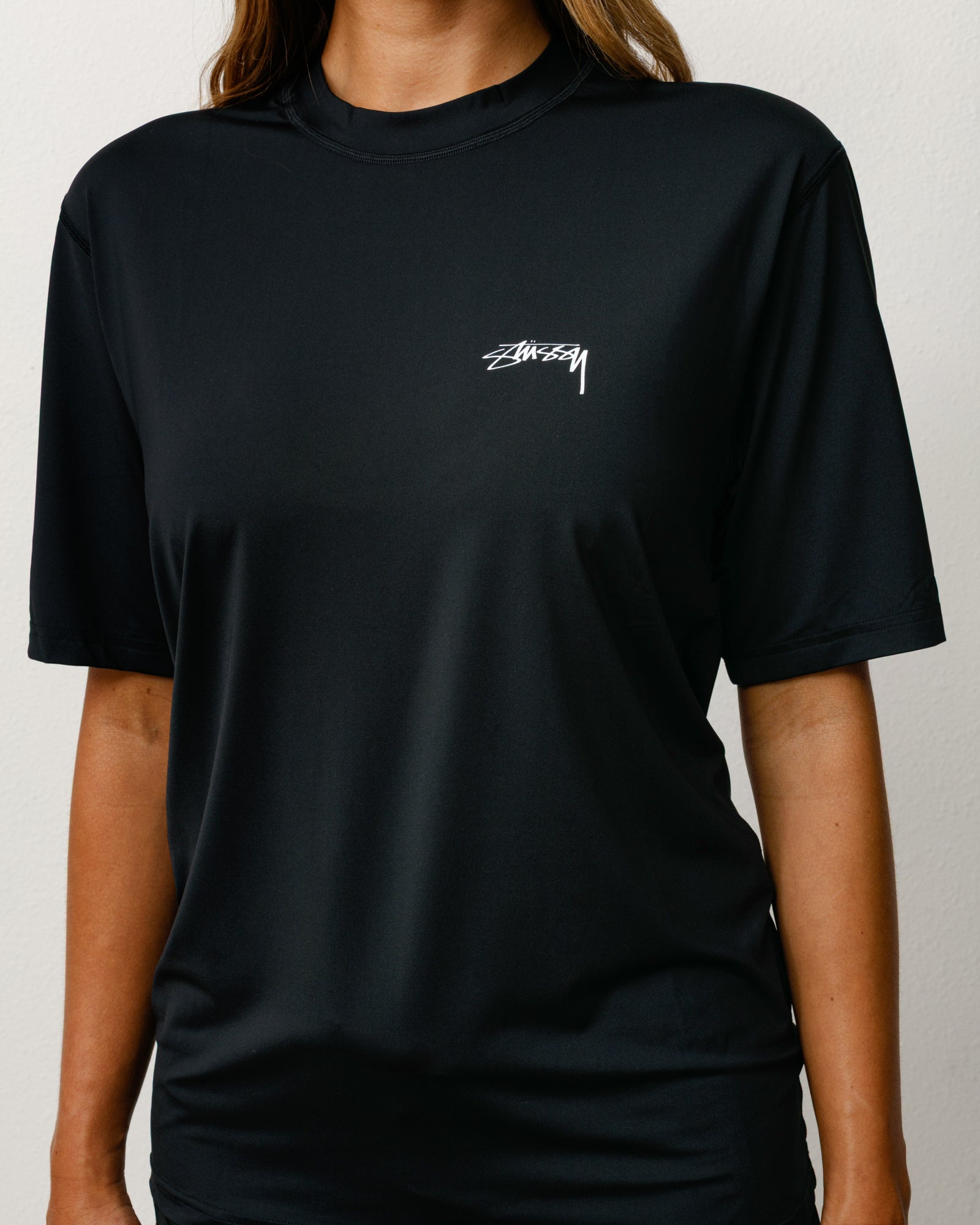 Ss Rash Guard – Black | Tops & Shirts | Stüssy Japan