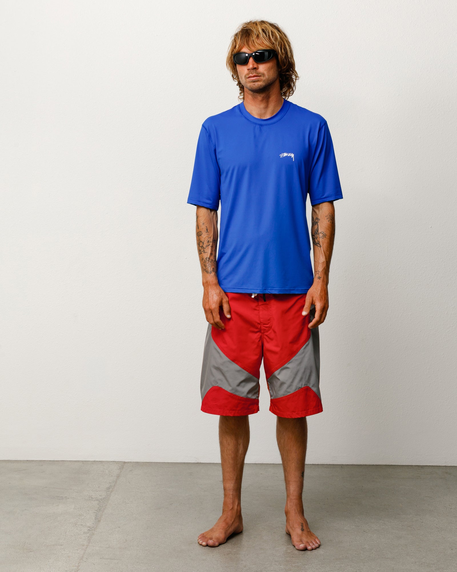 S/sl Rash Guard Unisex Short Sleeve In Blue