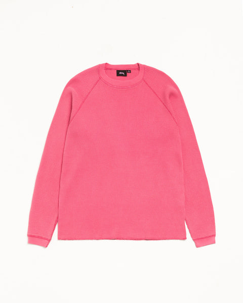 Raglan Thermal Mens Long Sleeve In Pink