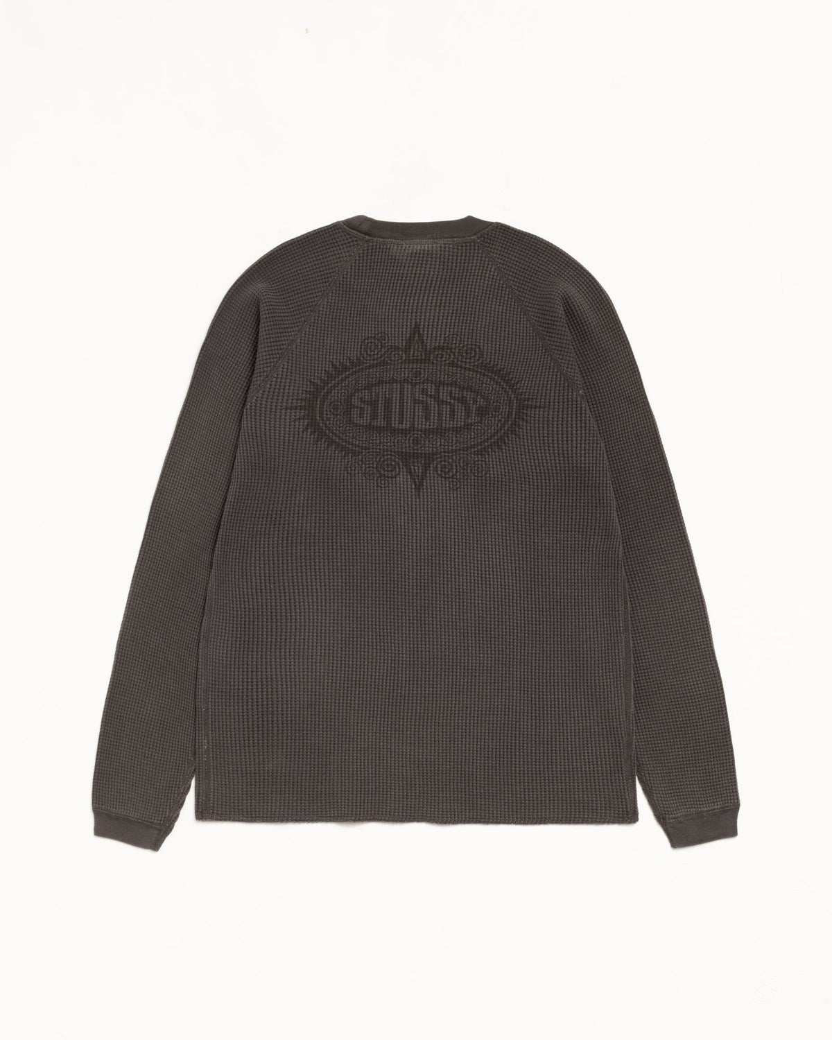 Mantra Raglan Thermal – Washed Black | Tops & Knits | Stüssy Japan