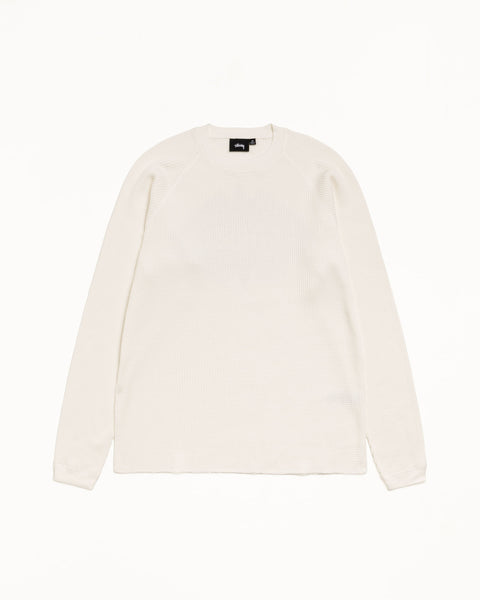 Raglan Thermal Mens Long Sleeve In White