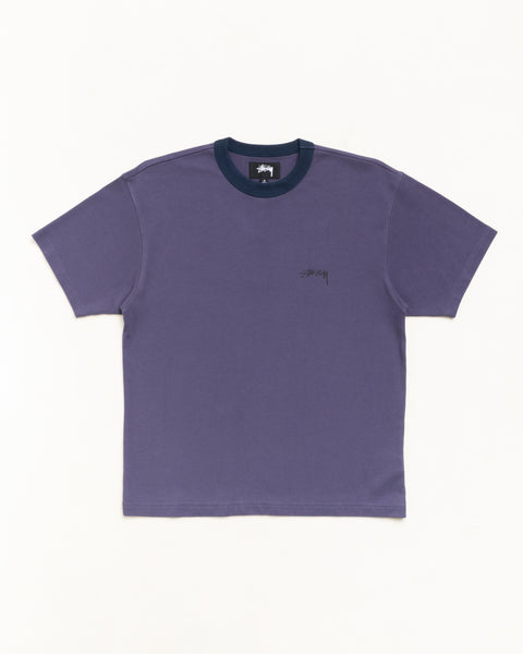 Ss Ringer Tee Unisex Short Sleeve In Blueberry