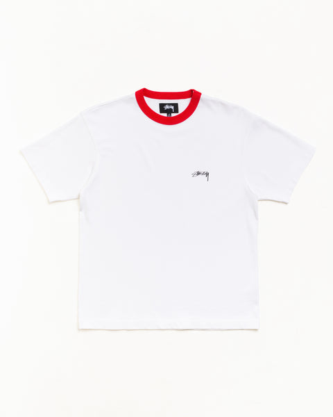 Ss Ringer Tee Unisex Short Sleeve In White