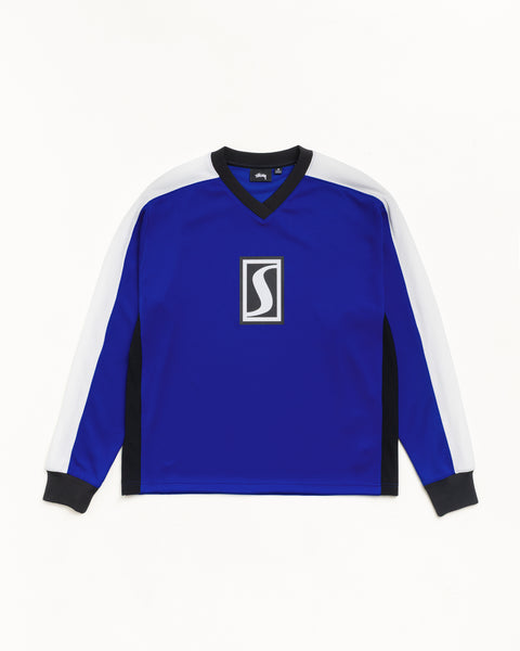 S Mesh Ls Jersey Unisex Long Sleeve In Blue