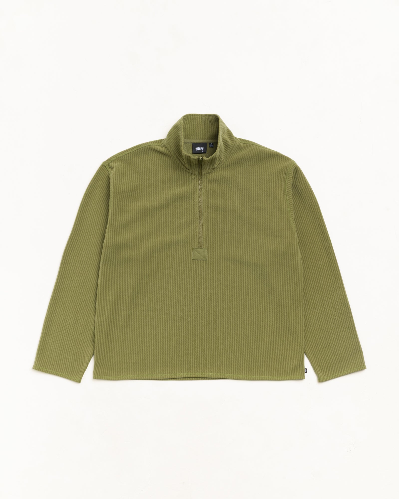 ミニマリズム Half Zip Thermal Mock Neck - Olive | Tops & Knits | Stüssy Japan