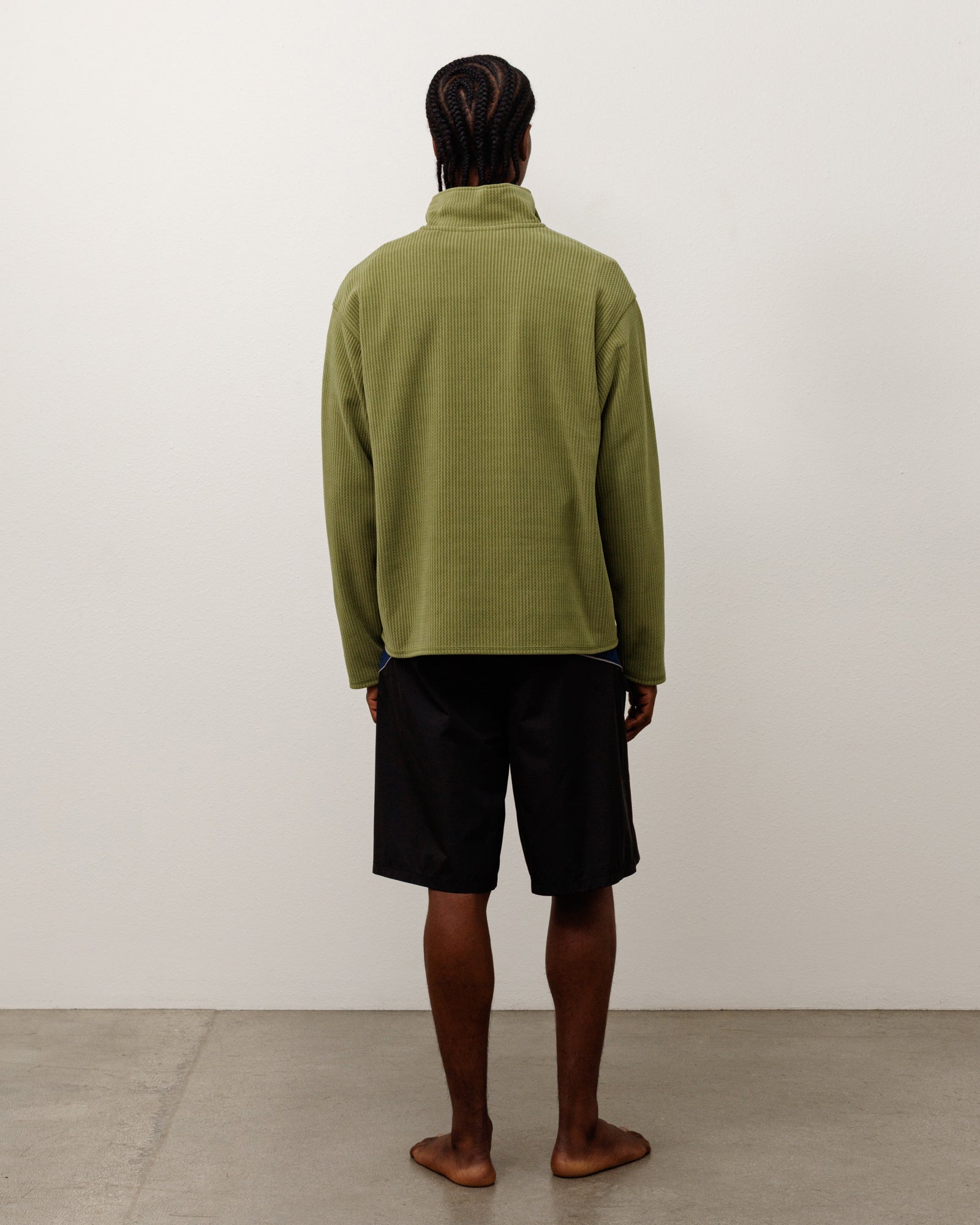 Half Zip Thermal Mock Neck - Olive | Tops & Knits | Stüssy Japan