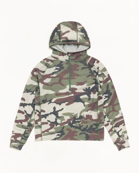 Utility Zip Hood Unisex Long Sleeve In Camo