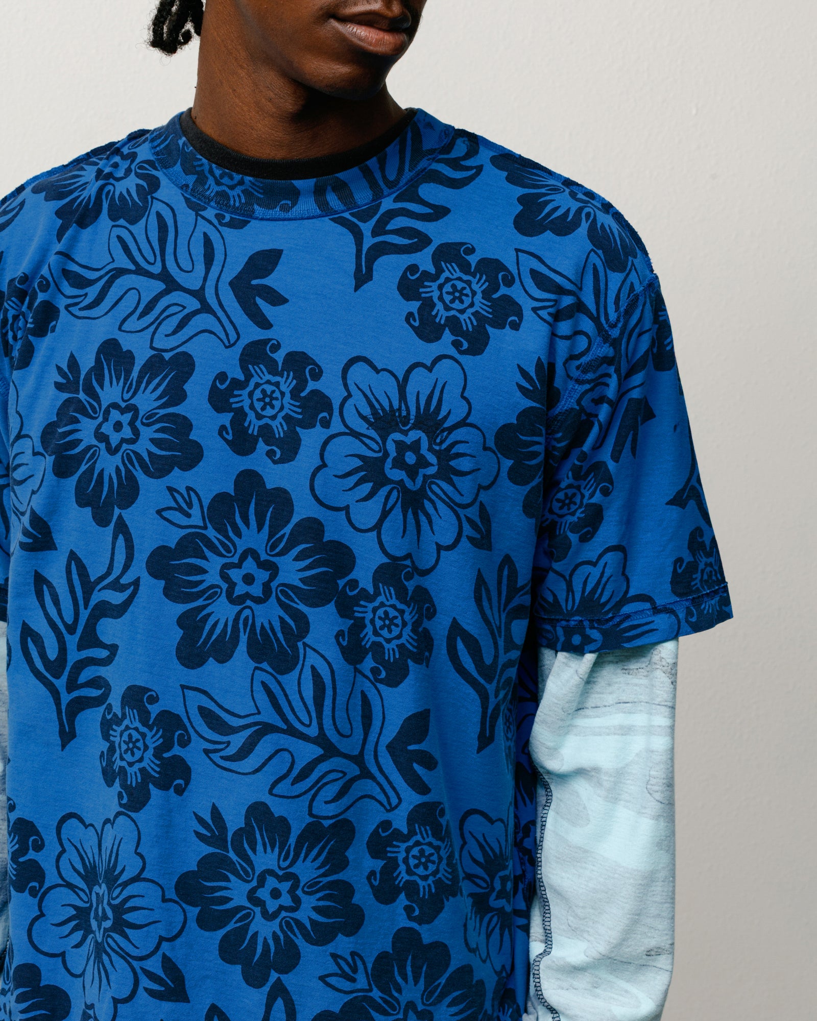 Lazy Floral Tee - Sport Blue | Tops & Shirts | Stüssy Japan