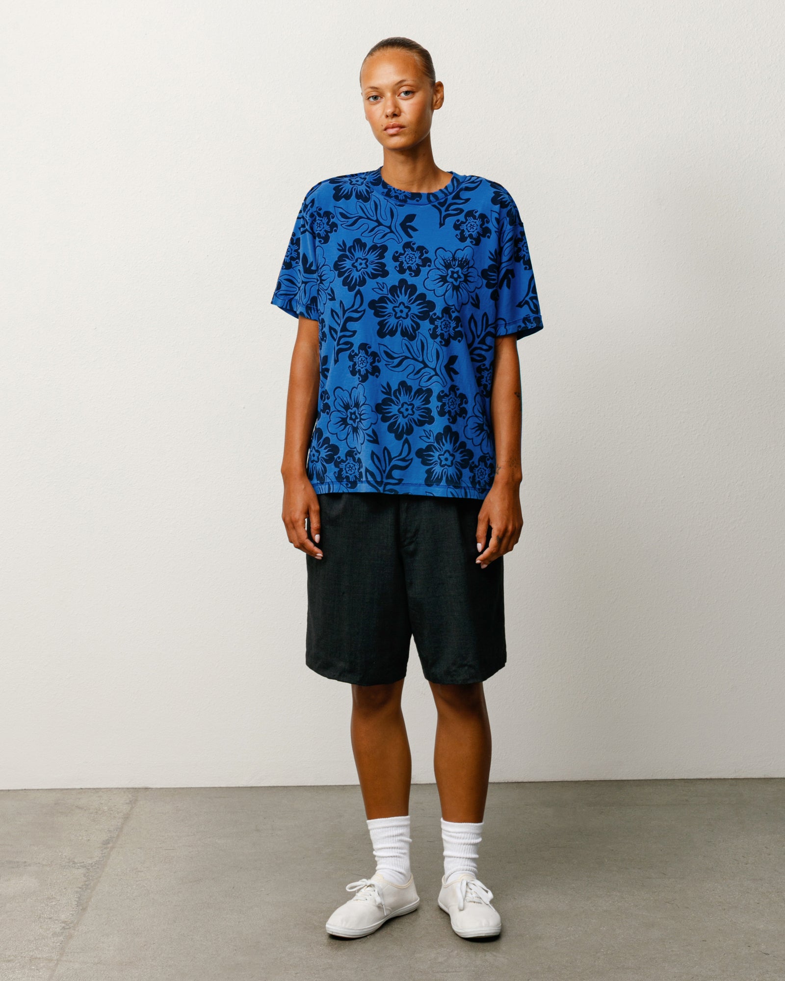Lazy Floral Tee - Sport Blue | Tops & Shirts | Stüssy Japan