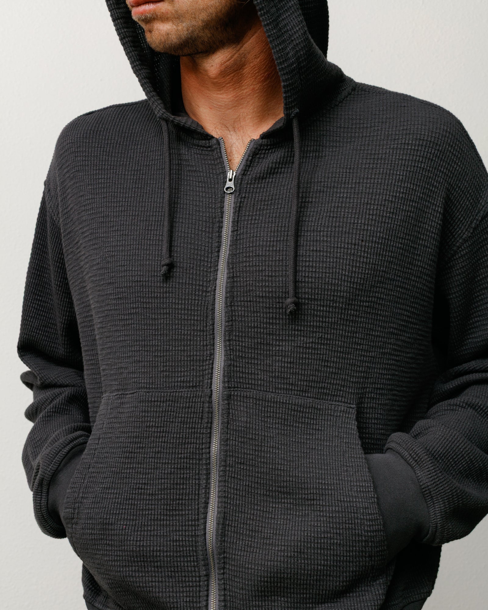 Lightweight Thermal Hoodie – Faded Black | Tops & Knits | Stüssy Japan